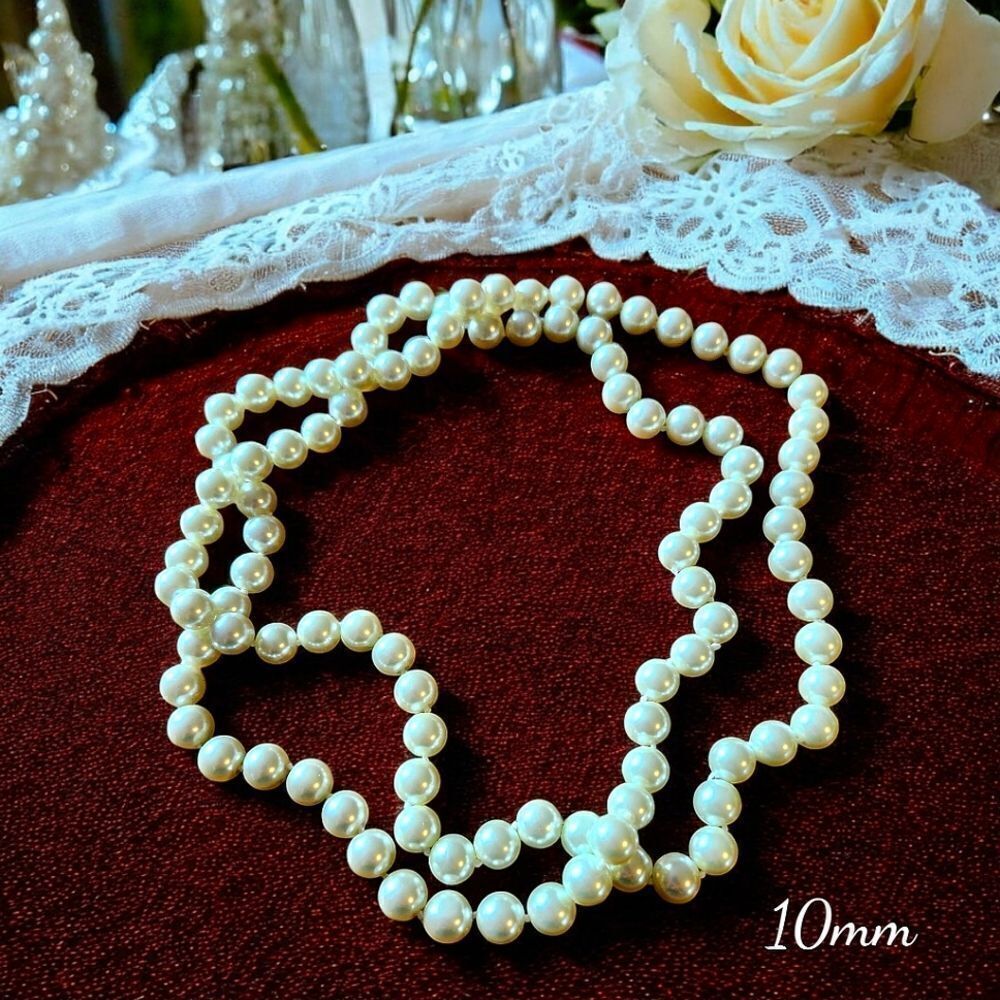 PEARL Rope Necklace, 10mm